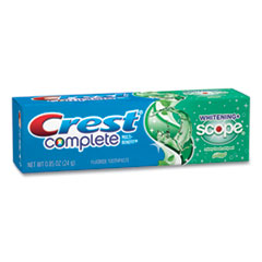 Procter & Gamble Complete Whitening Toothpaste + Scope, Minty Fresh, 0.85 Oz Tube, 36/carton