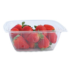World Centric PLA Rectangular Deli Containers, 32 oz, 6.1 x 7.6 x 2.8, Clear, Plastic, 600/Carton
