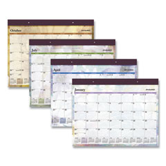 At-A-Glance Dreams Desk Pad Calendar, Seasonal Artwork, 21.75 x 17, White/Multicolor Sheets, Purple Binding, 12-Month (Jan to Dec): 2024