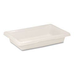 Rubbermaid Food/Tote Boxes, 2 gal, 18 x 12 x 3.5, White, Plastic