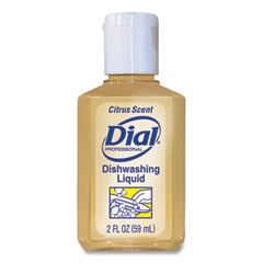 Dial Professional Dishwashing Liquid, Citrus Scent, 2 Oz Bottle, 144/carton