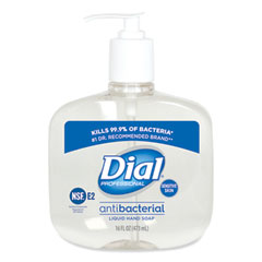 Dial Professional Antibacterial Liquid Hand Soap For Sensitive Skin, Floral, 16 Oz Pump, 12/carton