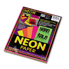 Pacon Corporation Array Colored Bond Paper, 24 lb Bond Weight, 8.5 x 11, Assorted Neon Colors, 100/Pack