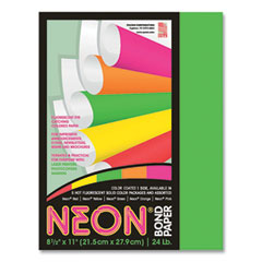 Pacon Corporation Neon Multi-Purpose Paper, 24 lb Bond Weight, 8.5 x 11, Green, 100/Pack