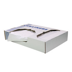 Heritage Linear Low-Density Can Liners-Flat Fold, Side-Dispensing, 1 Mil, 24 X 32, Clear, 500/carton