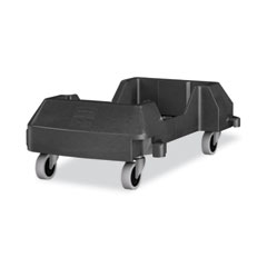 Rubbermaid Slim Jim Resin Trainable Dolly, 120 lb Capacity, 23.86 x 14.71 x 8.36, Black