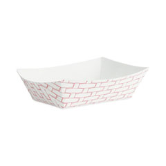 Boardwalk Paper Food Baskets, 0.5 Lb Capacity, Red/white, 1,000/carton
