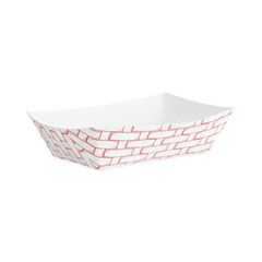 Boardwalk Paper Food Baskets, 0.25 lb Capacity, 2.69 x 4 x 1.05, Red/White, 1,000/Carton