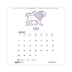 House Of Doolittle Recycled Academic Zodiac Wall Calendar, 11 x 14, Multicolor Sheets, 12-Month (Aug to July): 2024 to 2025