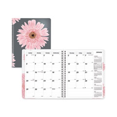Rediform Office Products Essential Collection 14-Month Ruled Monthly Planner, 8.88 x 7.13, Daisy Black/Pink Cover, 14-Month (Dec to Jan): 2023 to 2025