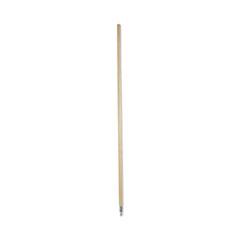 Boardwalk Metal Tip Threaded Hardwood Broom Handle, 1.13