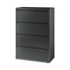 Hirsh Industries Space Solutions Lateral File Cabinet, 4 Letter/Legal/A4-Size File Drawers, Charcoal, 36 x 18.62 x 52.5