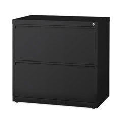 Hirsh Industries Space Solutions Lateral File Cabinet, 2 Letter/Legal/A4-Size File Drawers, Black, 30 x 18.62 x 28