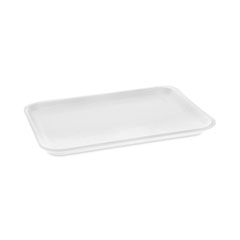 Pactiv Evergreen Corporation Meat Tray, #4 Shallow, 9.13 x 7.13 x 0.65, White, Foam, 500/Carton