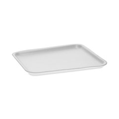 Pactiv Evergreen Corporation Supermarket Tray, #8S, 10 x 8 x 0.65, White, Foam, 500/Carton