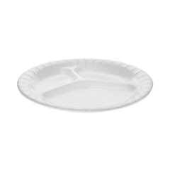 Pactiv Evergreen Corporation Placesetter Deluxe Laminated Foam Dinnerware, 3-Compartment Plate, 8.88