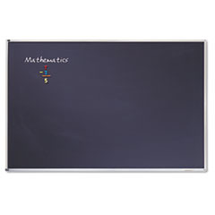 Quartet Mfg. Porcelain Magnetic Chalkboard, 72 x 48, Black Surface, Silver Aluminum Frame