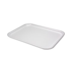 Pactiv Evergreen Corporation Supermarket Tray, #1216, 16.25 x 12.63 x 0.63, White, Foam, 100/Carton