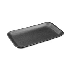 Pactiv Evergreen Corporation Meat Tray, #17S, 8.3 x 4.8 x 0.65, Black, Foam, 1,000/Carton