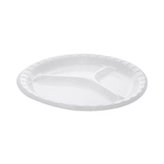 Pactiv Evergreen Corporation Placesetter Deluxe Laminated Foam Dinnerware, 3-Compartment Plate, 10.25