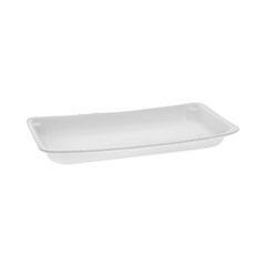 Pactiv Evergreen Corporation Supermarket Tray, #10P, 10.75 x 5.5 x 1.2, White, Foam, 400/Carton