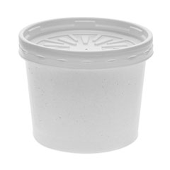 Pactiv Evergreen Corporation Paper Round Food Container And Lid Combo, 12 Oz, 3.75