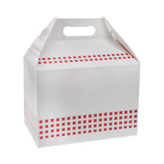 Pactiv Evergreen Corporation Paperboard Barn Box with Handle, 9 x 5 x 4.5, Basketweave, Paper, 150/Carton