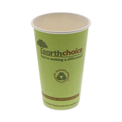 Pactiv Evergreen Corporation EarthChoice Compostable Paper Cup, 16 oz, Green, 1,000/Carton