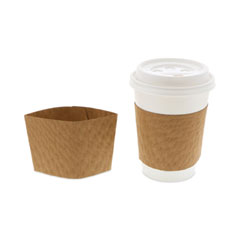 Pactiv Evergreen Corporation Hot Cup Sleeve, Fits 10 oz to 24 oz Cups, Brown, 1,000/Carton
