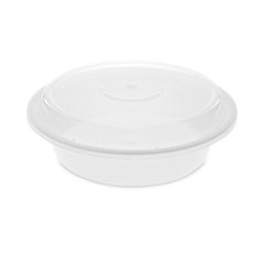 Pactiv Evergreen Corporation Newspring VERSAtainer Microwavable Containers,  24 oz, 7 x 7 x 2.38, White/Clear, Plastic, 150/Carton