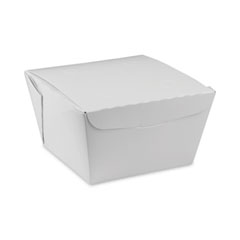 Pactiv Evergreen Corporation Earthchoice Onebox Paper Box, 37 Oz, 4.5 X 4.5 X 2.5, White, 312/carton