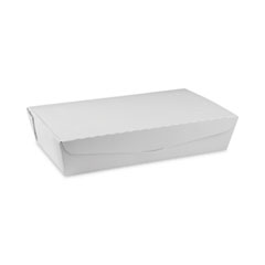 Pactiv Evergreen Corporation Earthchoice Onebox Paper Box, 55 Oz, 9 X 4.85 X 2, White, 100/carton