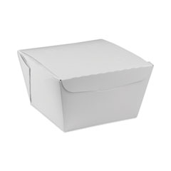 Pactiv Evergreen Corporation Earthchoice Onebox Paper Box, 46 Oz, 4.5 X 4.5 X 3.25, White, 200/carton