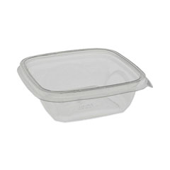 Pactiv Evergreen Corporation EarthChoice Square Recycled Bowl, 12 oz, 5 x 5 x 1.63, Clear, Plastic, 504/Carton