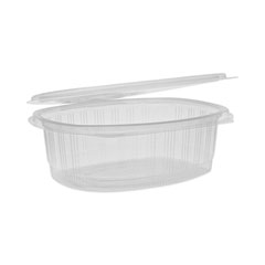 Pactiv Evergreen Corporation EarthChoice Recycled PET Hinged Container, 48 oz, 8.88 x 7.25 x 2.94, Clear, Plastic, 190/Carton