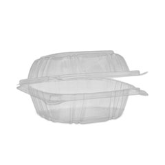 Pactiv Evergreen Corporation SENSATION SmartLock Hinged Lid Container, 5.24 x 5.25 x 2.57, Clear, Plastic, 375/Carton