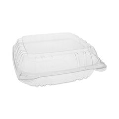 Pactiv Evergreen Corporation SENSATION SmartLock Hinged Lid Container, 8.34 x 8.24 x 3.05, Clear, Plastic, 200/Carton