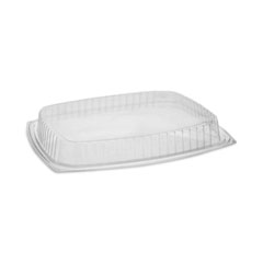 Pactiv Evergreen Corporation Showcase Deli Container Lid, Dome Lid For 3-Compartment 48/64 oz Containers, 9 x 7.4 x 1, Clear, Plastic, 220/Carton