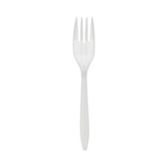 Pactiv Evergreen Corporation Fieldware Cutlery, Fork, Mediumweight, White, 1,000/Carton