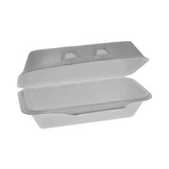 Pactiv Evergreen Corporation SmartLock Foam Hinged Lid Container, Medium, 8.75 x 4.5 x 3.13, White, 440/Carton