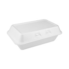Pactiv Evergreen Corporation SmartLock Foam Hinged Lid Container, Medium, 8.75 x 5.5 x 3, White, 220/Carton