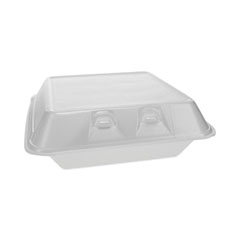 Pactiv Evergreen Corporation SmartLock Foam Hinged Lid Container, Large, 9 x 9.13 x 3.25, White, 150/Carton