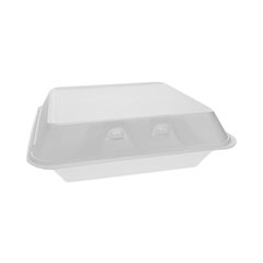 Pactiv Evergreen Corporation SmartLock Foam Hinged Lid Container, X-Large, 9.5 x 10.5 x 3.25, White, 250/Carton