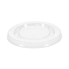 Pactiv Evergreen Corporation Plastic Portion Cup Lid, Fits 1.5 oz to 2.5 oz Cups, Clear, 100/Pack, 24 Packs/Carton