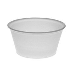 Pactiv Evergreen Corporation Plastic Portion Cup, 2 oz, Translucent, 200/Bag, 12 Bags/Carton