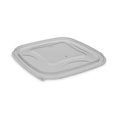 Pactiv Evergreen Corporation EarthChoice Square Recycled Bowl Flat Lid, 5.5 x 5.5 x 0.75, Clear, Plastic, 504/Carton