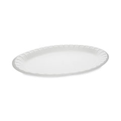 Pactiv Evergreen Corporation Placesetter Satin Non-Laminated Foam Dinnerware, Oval Platter, 11.5 x 8.5, White, 500/Carton