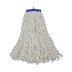Boardwalk Cut-End Lie-Flat Wet Mop Head, Rayon, 16oz, White, 12/carton