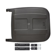 Rubbermaid 50 Gallon Rollout Container Replacement Lid, 24 x 28.5 x 2.5, Black