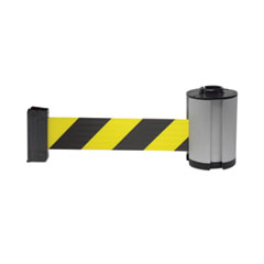 Rubbermaid Cone Barricade SystemT Replacement Belt Cassette, 7 ft, Yellow/Black/Silver